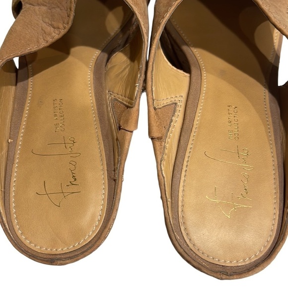 Franco Sarto Artist’s Collection Fiora Tan Cork Wedge Slide SZ 8 - Picture 8 of 9